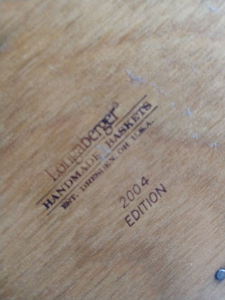 LONGABERGER LARGE EASTER BASKET W/HANDLE 12"X10.75"X8.25"