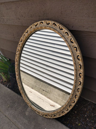 HEAVY LG Wood carved Mirror