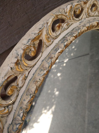 HEAVY LG Wood carved Mirror