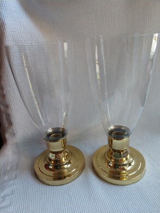 Hurricane Candles Set of 2 BALDWIN Solid Brass