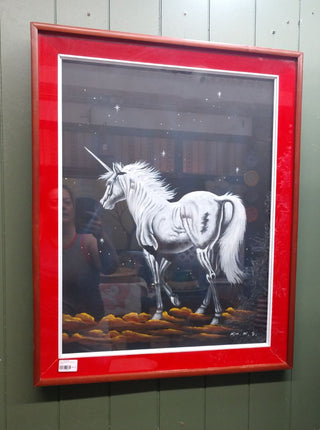 Large Original Oil Painting Unicorn