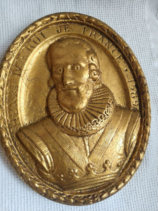 Oval Plaster Busts King & Queen of France