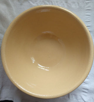 1920's 30's Yellow Watt Pottery mixing bowl  12"x5.5"