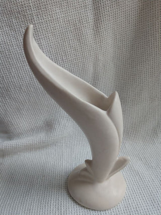 Van Briggle Pottery Birds of Paradise White Colo Spgs Bud Vase
