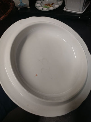 Staffordshire English Floral Chamber Pot w Lid