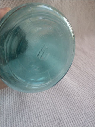 Vintage Ball Lucky #10 Blue Perfect Mason Jar W/ Zinc Lid