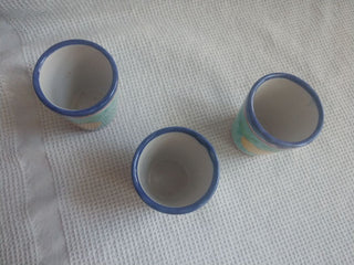 Set of 3 Ceramic Limoncello shot glasses