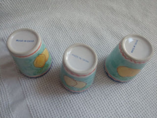 Set of 3 Ceramic Limoncello shot glasses