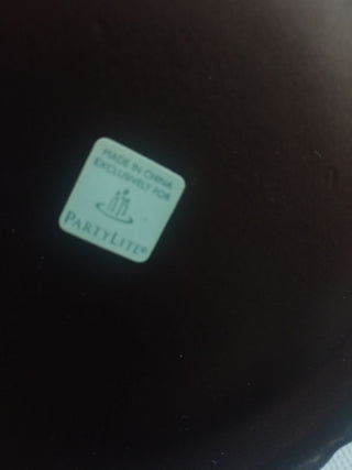 Large Amber Gold Glass "PartyLite" Hurricane Candle Holder Vase