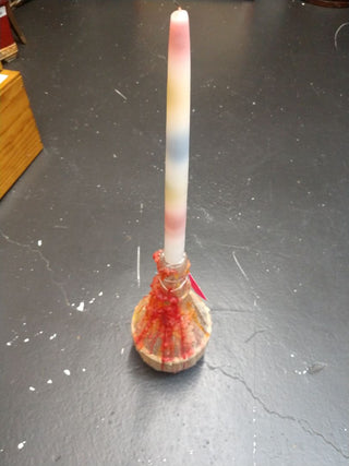 Drippy Candle in Vntg Chianti Bottle