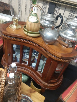 Wood & Glass Tea Table w removeable tray
