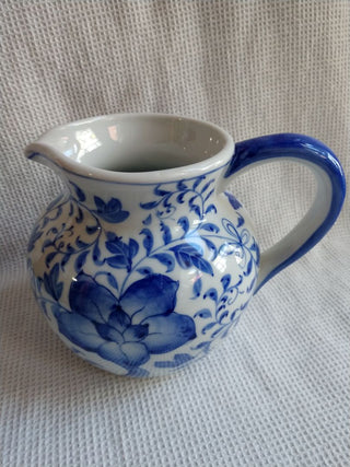 Blue & White Floral Pitcher