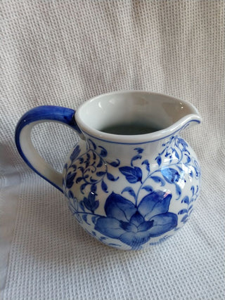 Blue & White Floral Pitcher