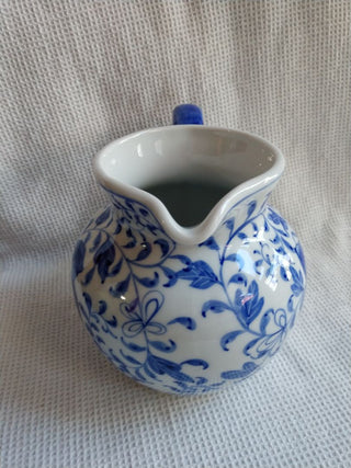 Blue & White Floral Pitcher