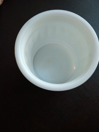 Vntg White Milk Glass small Planter