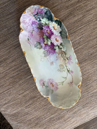 handpainted oval plate