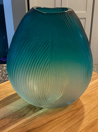 10.5" Adah Gradient Teal Vase