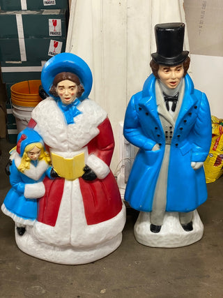 Pair Dickens Character Empire Blow Molds