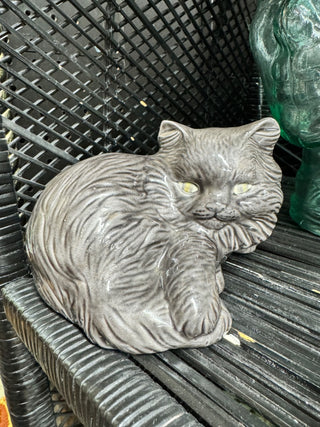 Scioto Ceramic Grey Kitten Figurine
