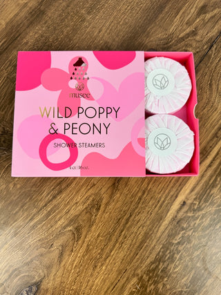 Musee Wild Poppy and Peony Shower Steamers