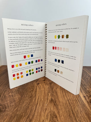 Flowers Watercolor Workbook w/ Instructions