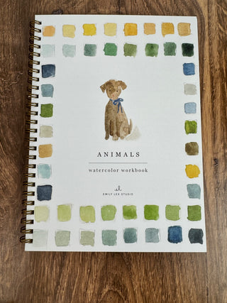 Animals watercolor workbook w/ Instructions
