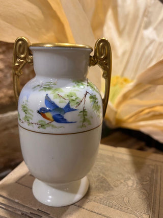 Petite Vintage Ceramic Bluebird Vase