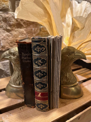 Vintage Brass Eagle Book Ends
