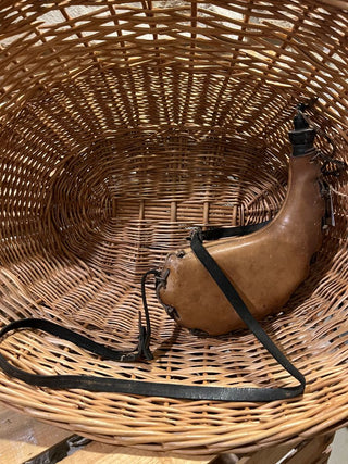 Antique Leather Wine Flask
