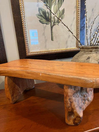 Rustic Handcrafted Wooden Stool or Small Bench