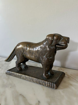 Antique Cast Brass Dog Nutcracker