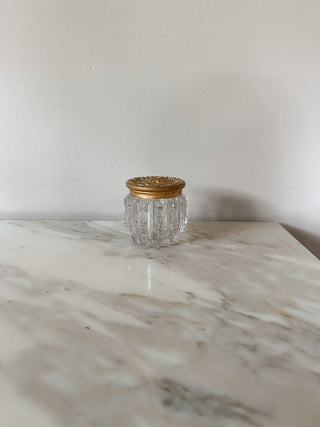 Powder Jar w/ Art Nouveau Cherub Lid