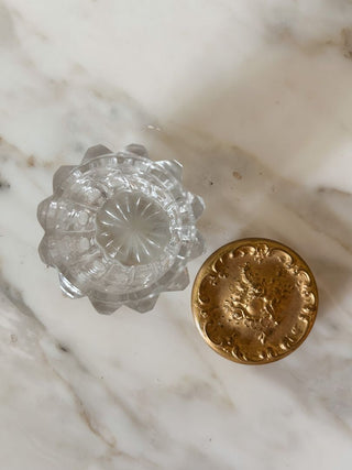 Powder Jar w/ Art Nouveau Cherub Lid