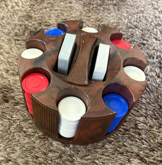 poker chip set w cards