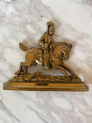 Antique English Brass Chimney Ornament - Right-Facing