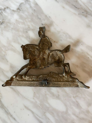 Antique English Brass Chimney Ornament - Right-Facing