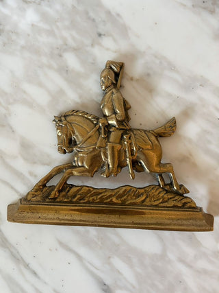 Antique English Brass Chimney Ornament - Left-Facing