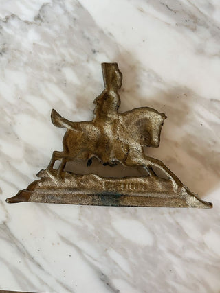 Antique English Brass Chimney Ornament - Left-Facing