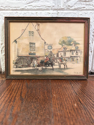 Signed English Inn Scene Artwork