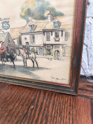 Signed English Inn Scene Artwork