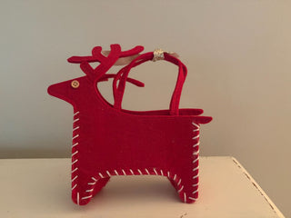 felt reindeer gift bag
