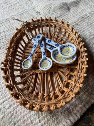 Ceramic Measuring Spoons Blue/Yellow