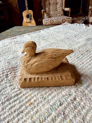 Small Wooden Carved Duck