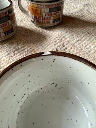 Vintage Soup Mugs - set of 6 (one chipped)