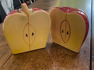 Vintage Apple Halves Salt & Pepper Shakers -