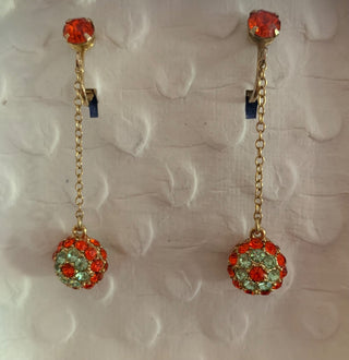 Vintage dangling clip-on earrings-gt