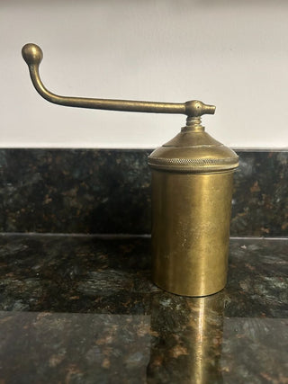 Vintage Brass Cookie Press with 4 designs 6" X 2.5"