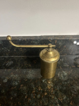 Vintage Brass Cookie Press with 4 designs 6" X 2.5"