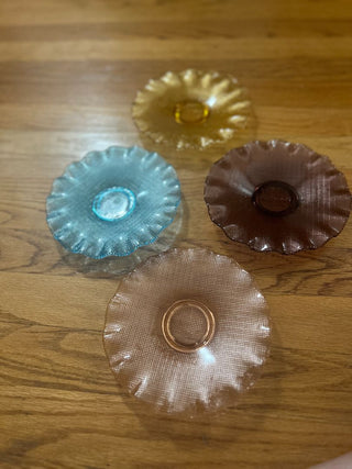 Vintage Italian Colony Ruffled Dessert Plates (set of 4) 6.5"
