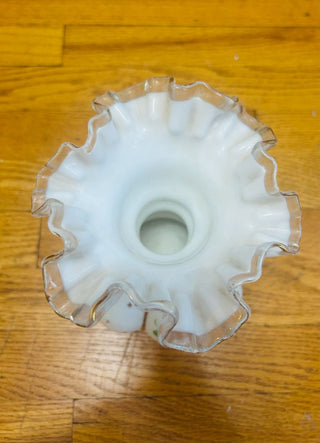 Rare Fenton 1940's Charleton Roses Bowtie Vase 8" X 6"